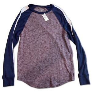 NWT Express Men's Long Sleeve Red and Blue Sweater, Size: Small